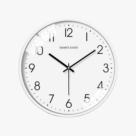 Silent White Round Wall Clock | Modern Wall Clock Decor 0