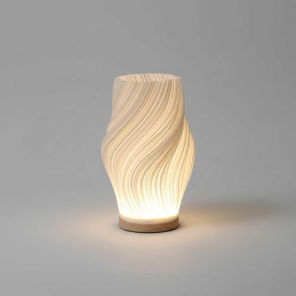 Wavecrest | Contemporary Table Lamp for Living Room and Bedroom