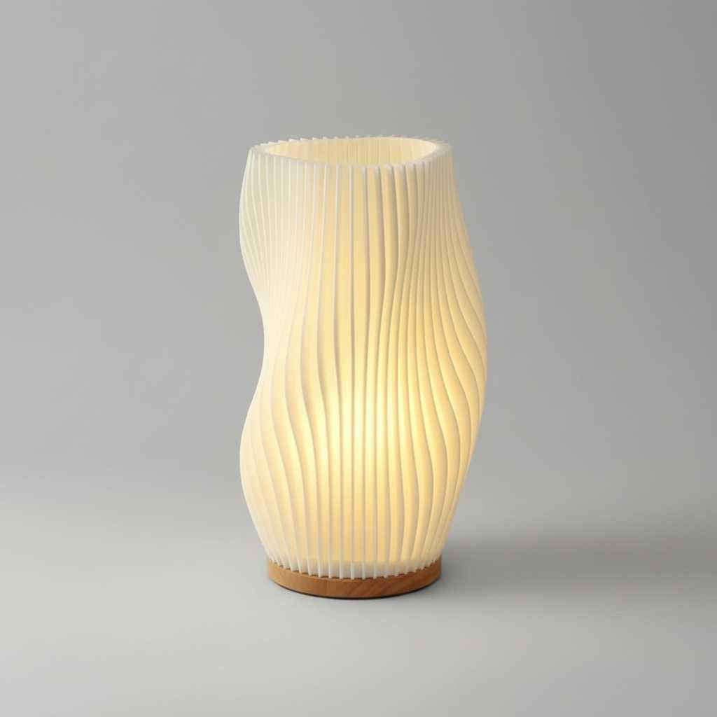 Wavecrest | Contemporary Table Lamp for Living Room and Bedroom
