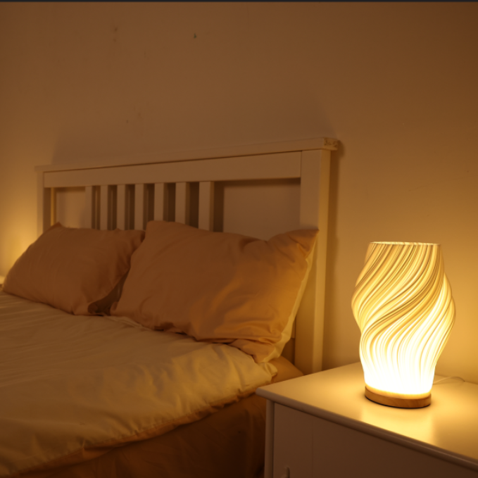 Wavecrest | Contemporary Table Lamp for Living Room and Bedroom 6